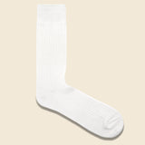Cotton Waffle Sock - White - RoToTo - STAG Provisions - Accessories - Socks