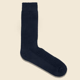 Cotton Waffle Sock - Navy - RoToTo - STAG Provisions - Accessories - Socks