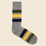 Park Stripe Sock - Dark Grey - RoToTo - STAG Provisions - Accessories - Socks