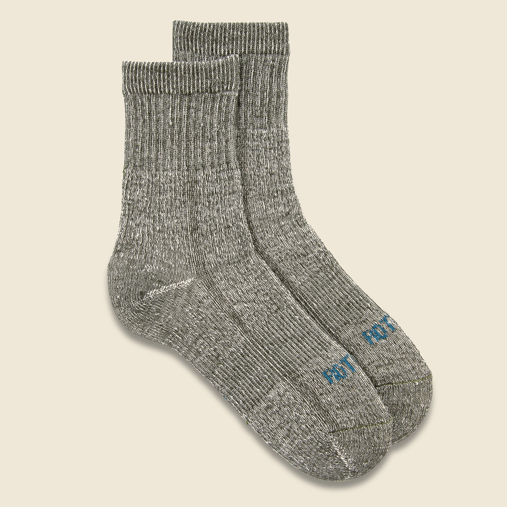 Double Face Organic Cotton Mid Socks - Green - RoToTo - STAG Provisions - Accessories - Socks