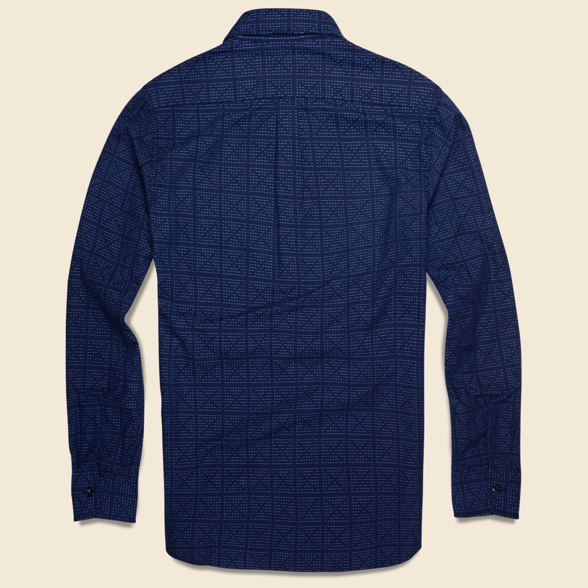 Sashiko Oxford Workshirt - Navy - Rogue Territory - STAG Provisions - Tops - L/S Woven - Other Pattern