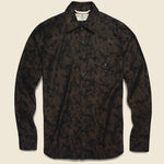 Camo Jacquard Oxford Workshirt - Brown - Rogue Territory - STAG Provisions - Tops - L/S Woven - Other Pattern