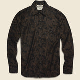 Camo Jacquard Oxford Workshirt - Brown - Rogue Territory - STAG Provisions - Tops - L/S Woven - Other Pattern