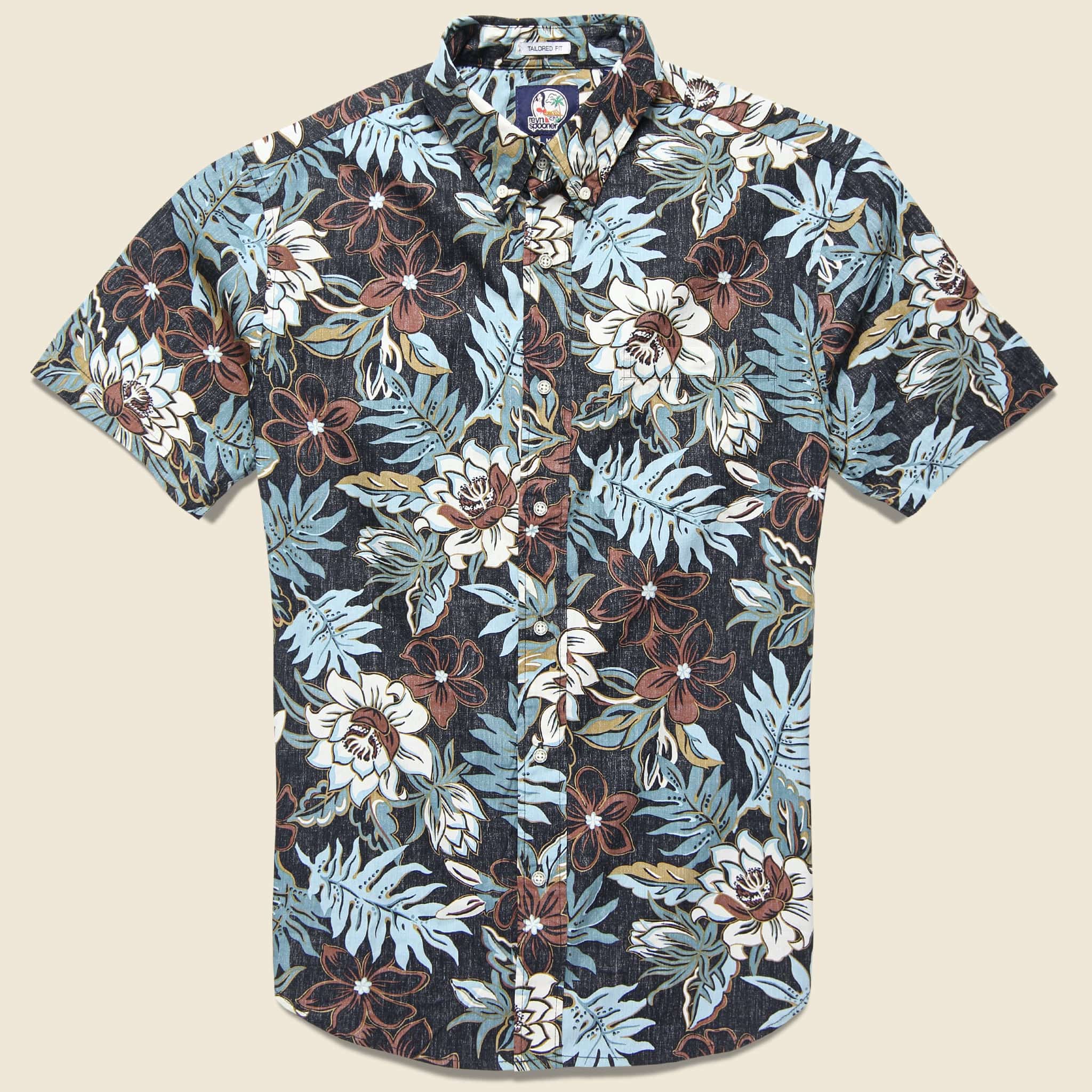 Vintage Hawaiian Floral Shirt - Black - Reyn Spooner - STAG Provisions - Tops - S/S Woven - Floral