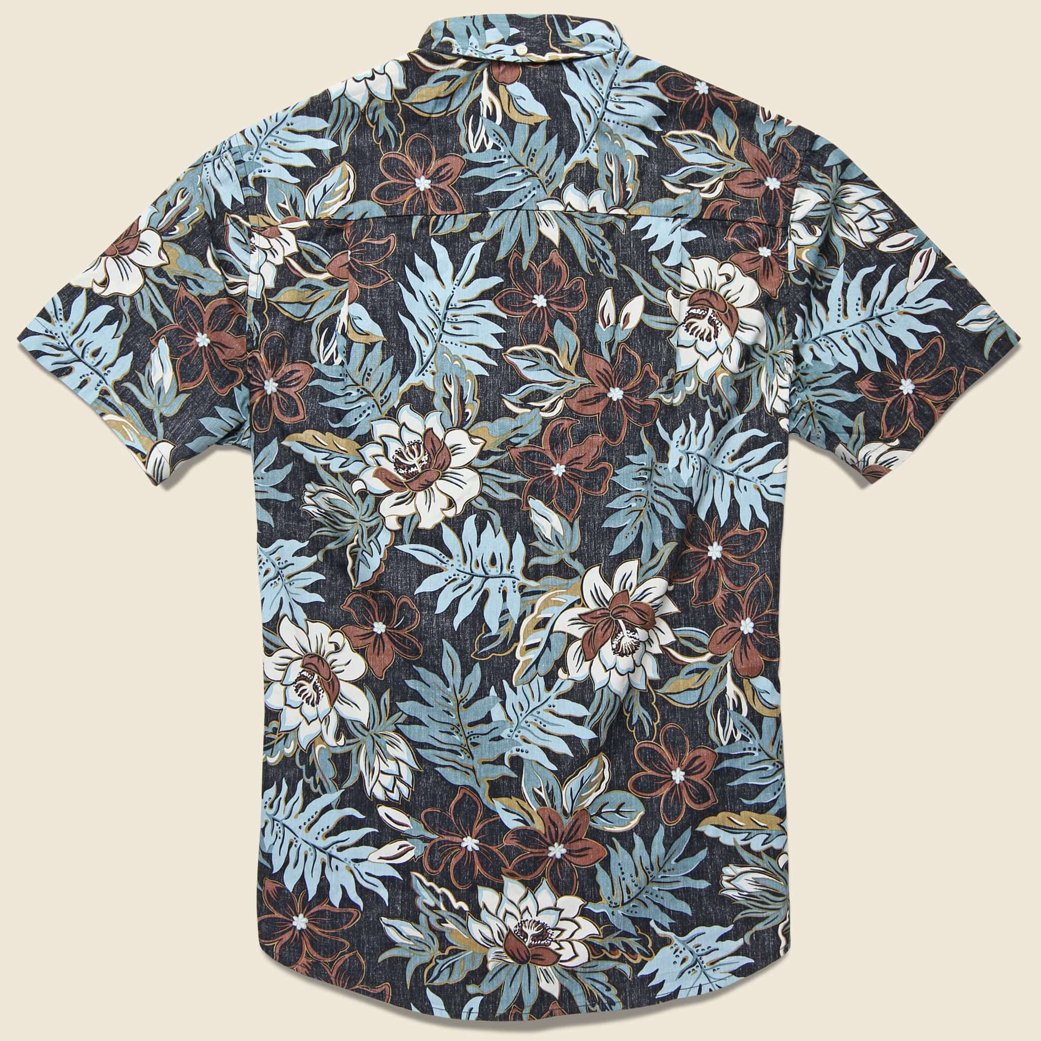 Vintage Hawaiian Floral Shirt - Black - Reyn Spooner - STAG Provisions - Tops - S/S Woven - Floral
