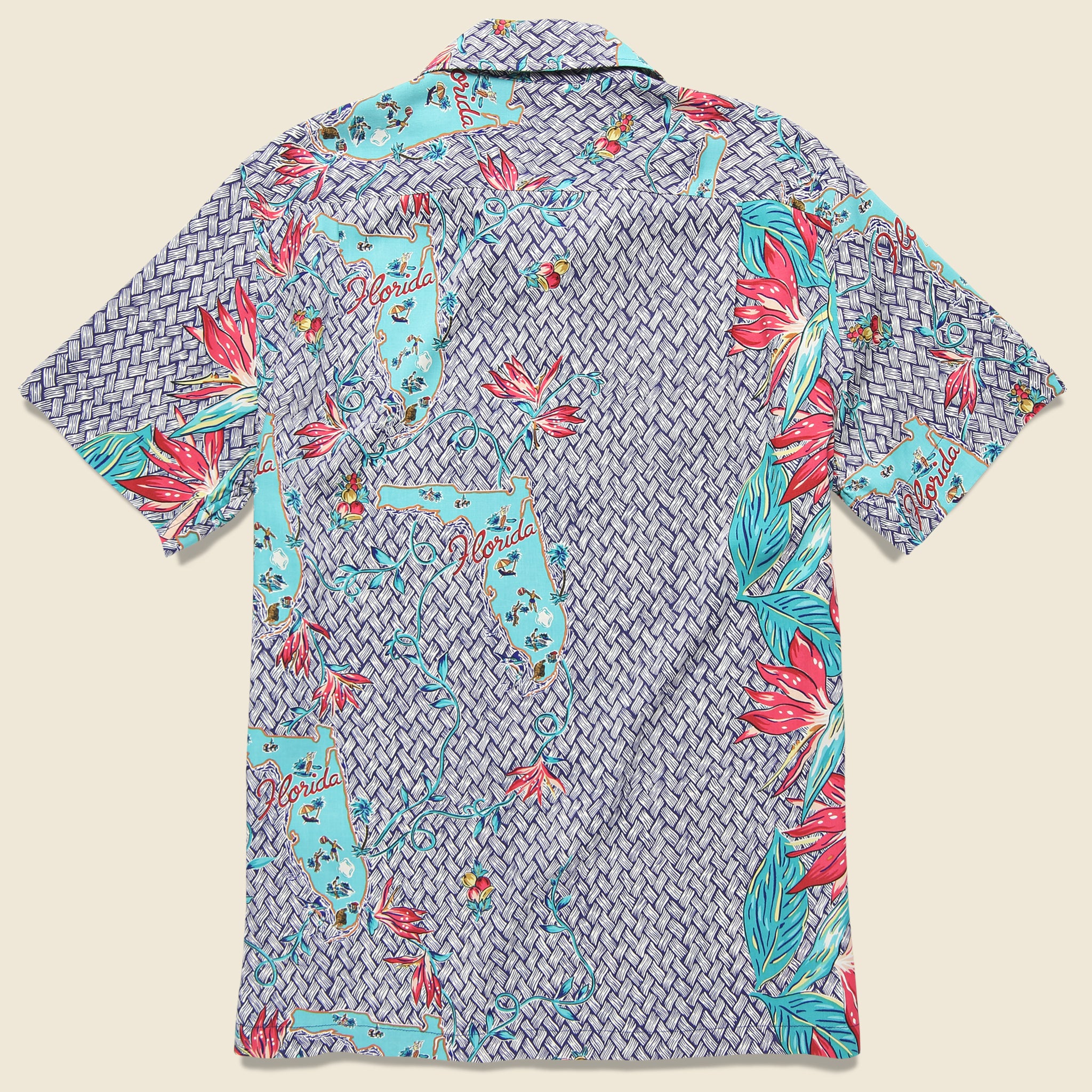 Florida Rayon Vintage Shirt - Navy - Reyn Spooner - STAG Provisions - Tops - S/S Woven - Other Pattern