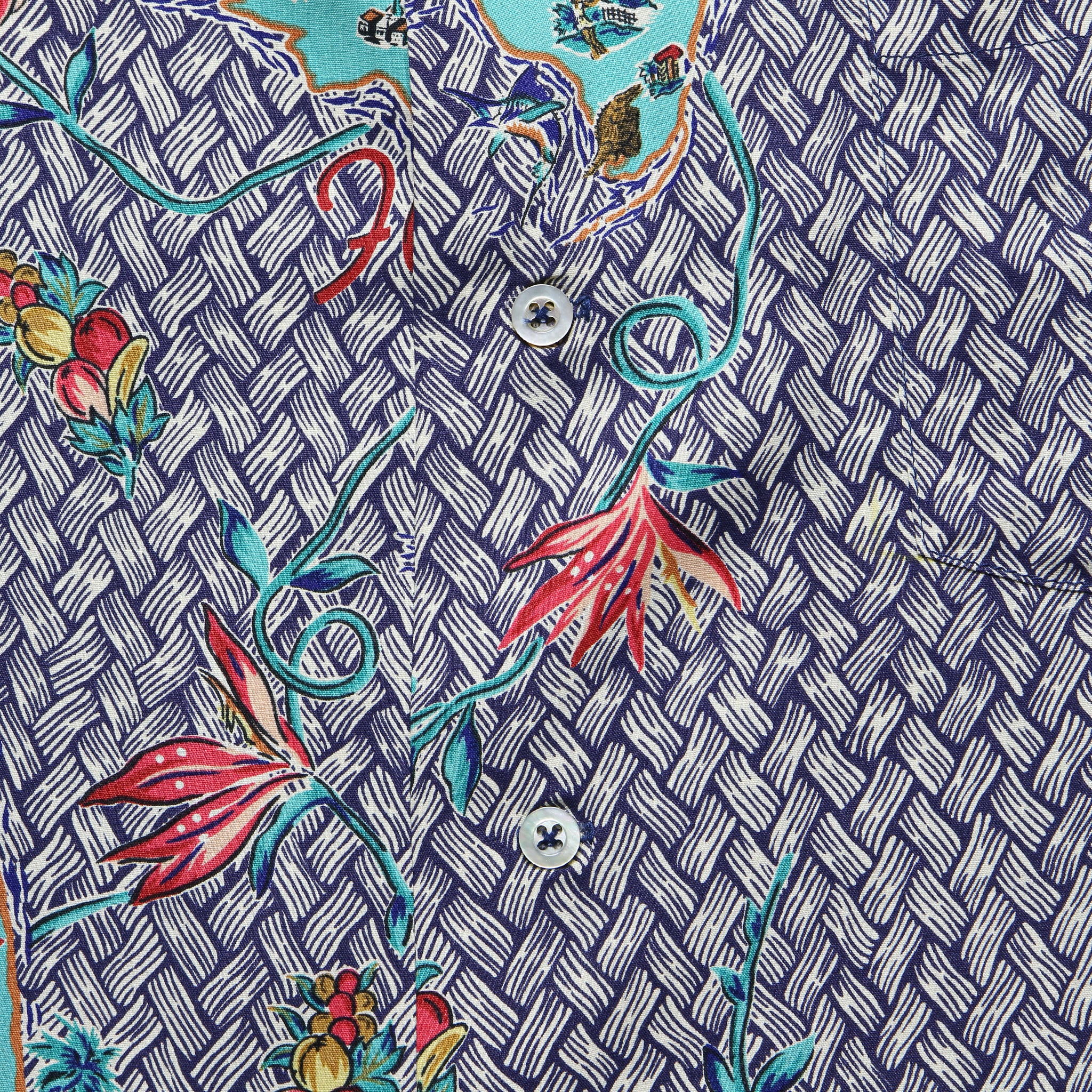 Florida Rayon Vintage Shirt - Navy - Reyn Spooner - STAG Provisions - Tops - S/S Woven - Other Pattern