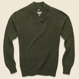 V-Neck Waffle Sweater - Moss - Schott - STAG Provisions - Tops - Sweater