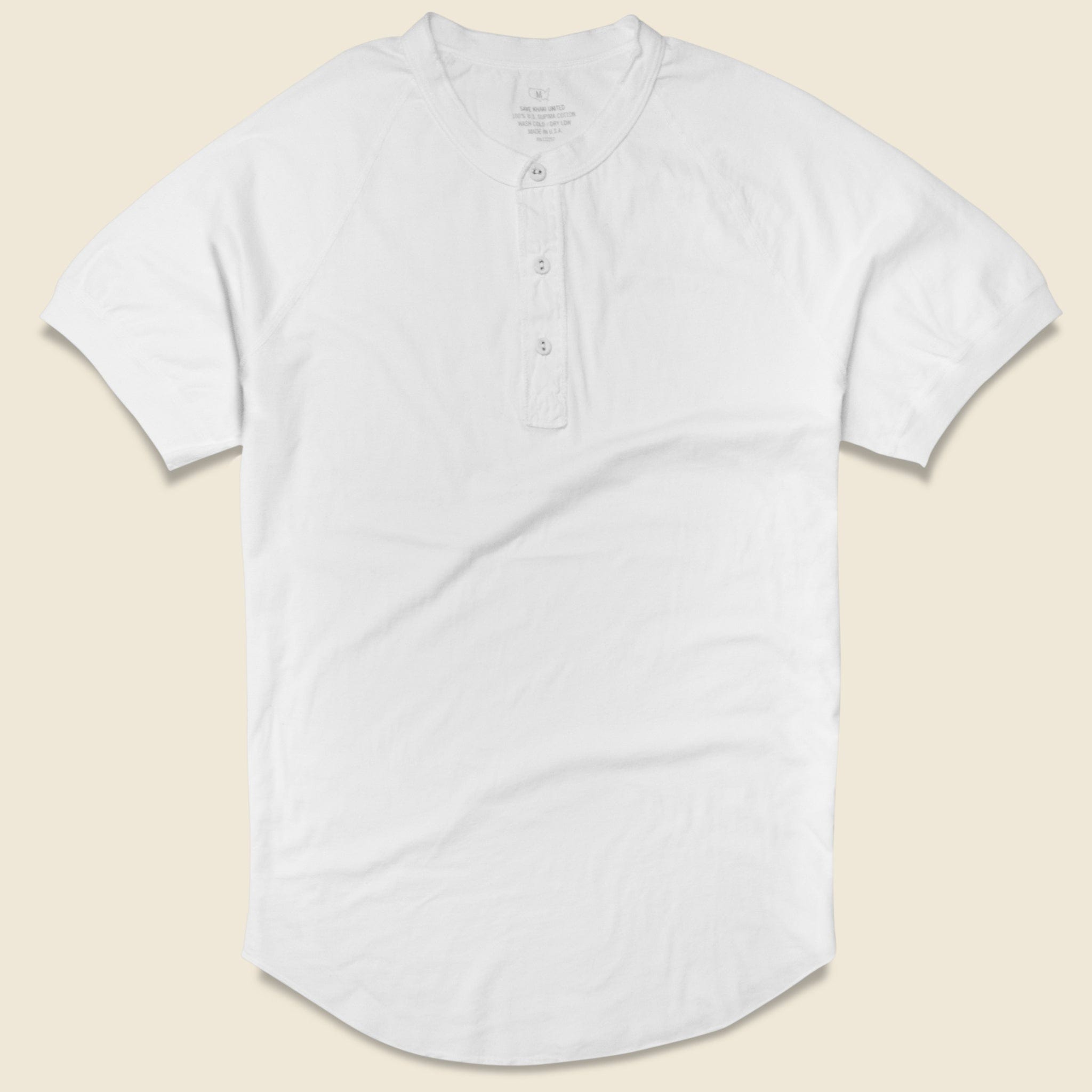 Supima Henley - White - Save Khaki - STAG Provisions - Tops - S/S Knit