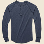 Pointelle Henley - Navy - Save Khaki - STAG Provisions - Tops - L/S Knit