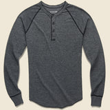 Pointelle Henley - Black - Save Khaki - STAG Provisions - Tops - L/S Knit