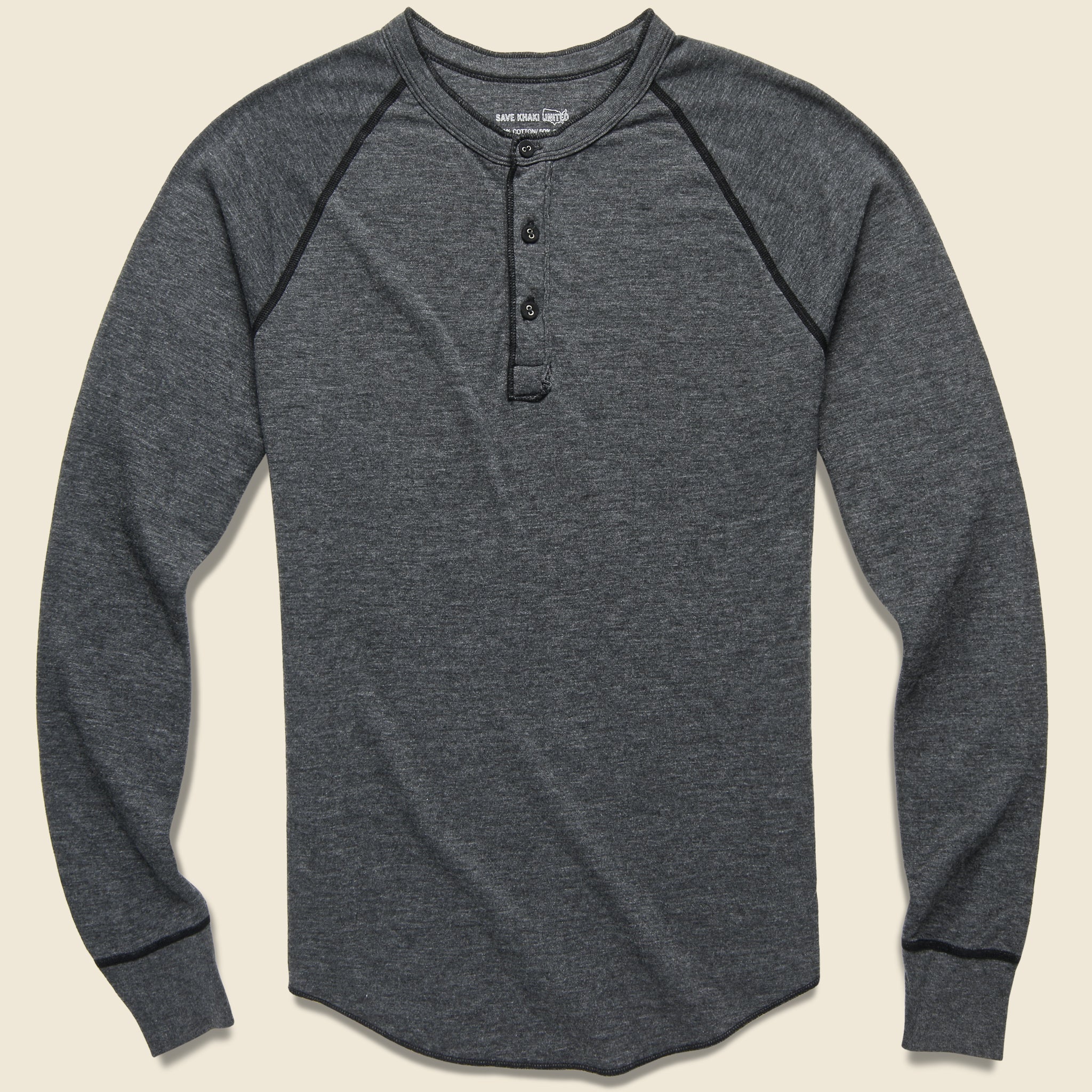 Pointelle Henley - Black - Save Khaki - STAG Provisions - Tops - L/S Knit