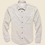 Blanket Twill Overshirt - Chambray Stripe - Save Khaki - STAG Provisions - Tops - L/S Woven - Overshirt