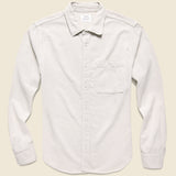 Herringbone Overshirt - White - Save Khaki - STAG Provisions - Tops - L/S Woven - Solid