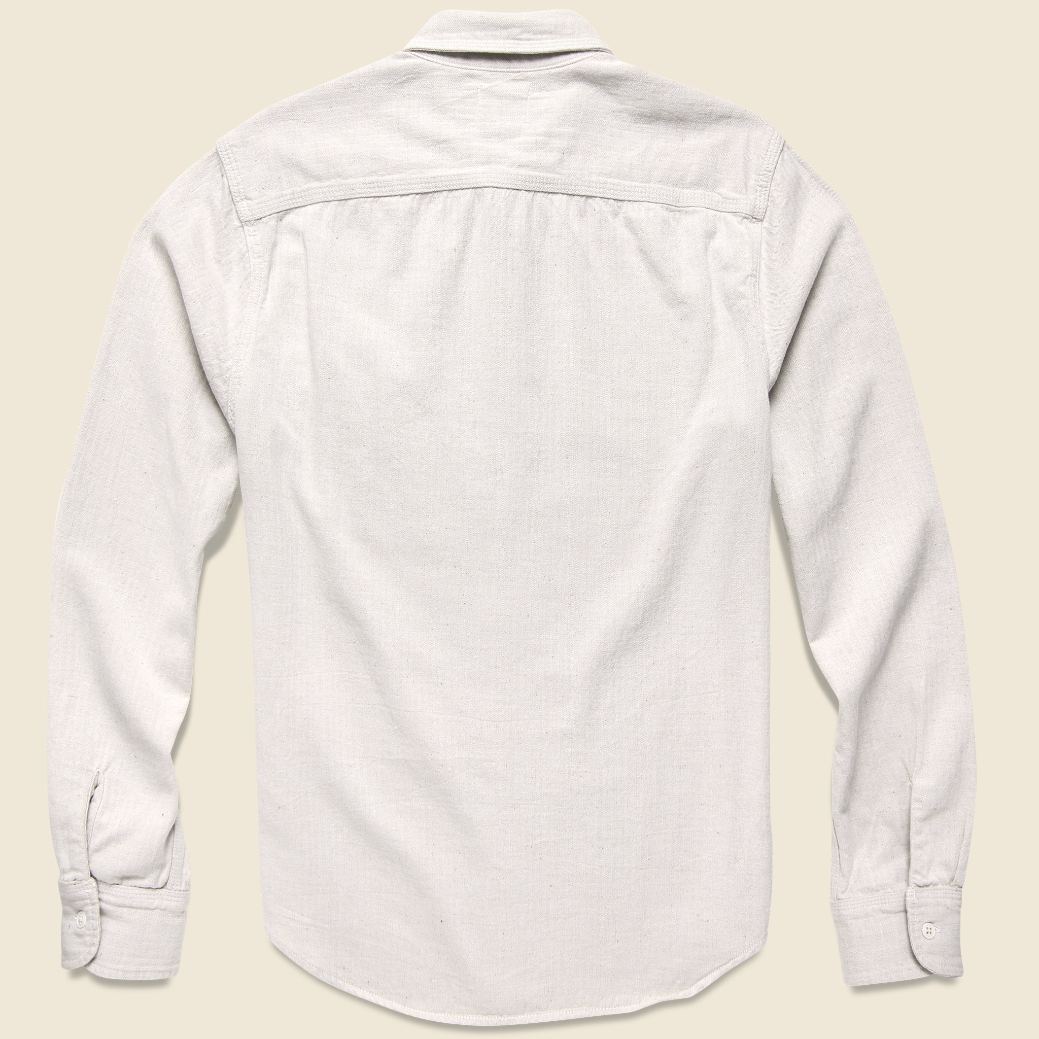 Herringbone Overshirt - White - Save Khaki - STAG Provisions - Tops - L/S Woven - Solid