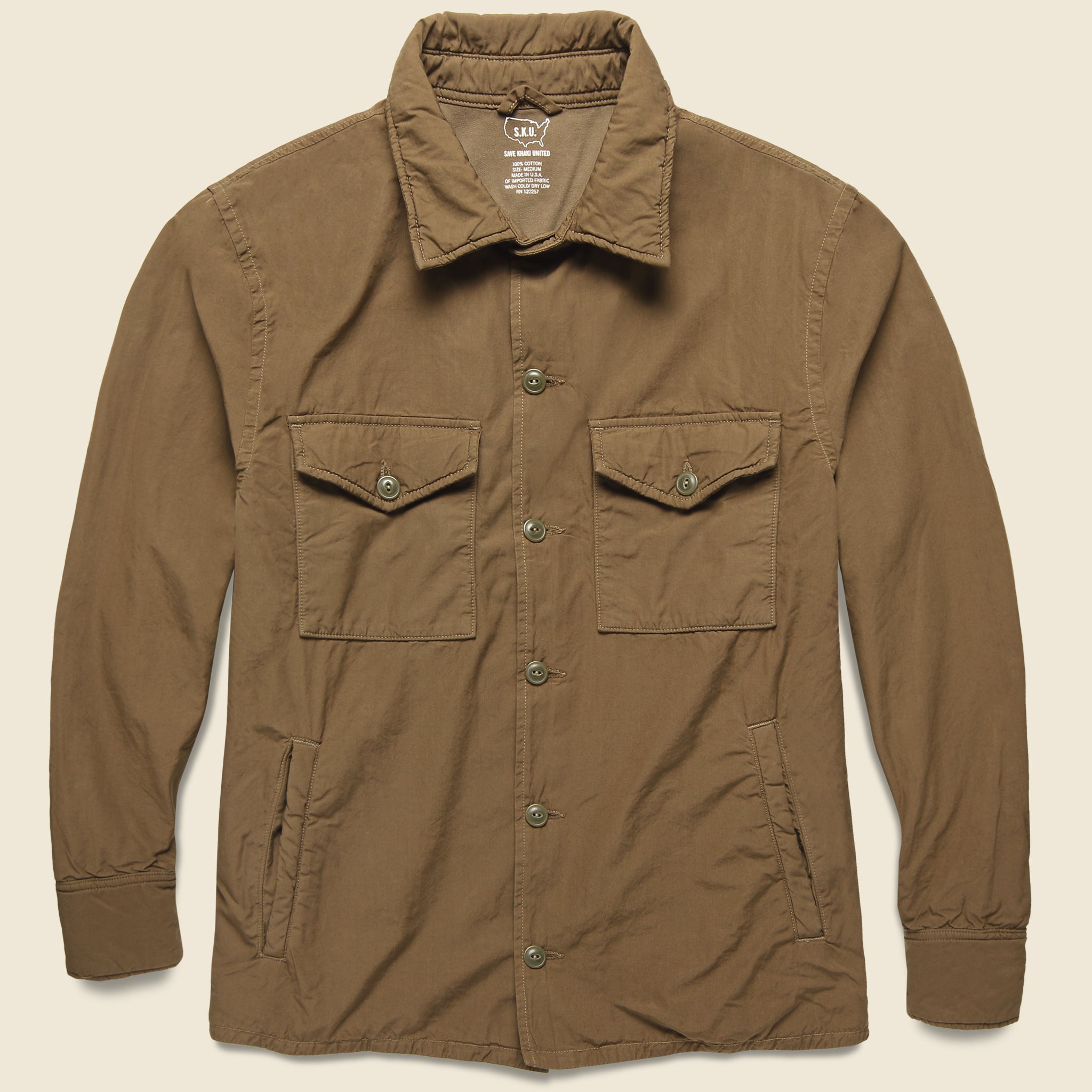 Fleece Lined Shirt Jacket - Barley - Save Khaki - STAG Provisions - Outerwear - Shirt Jacket