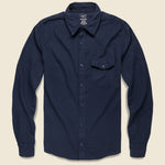 Oat Flannel Workshirt - Navy - Save Khaki - STAG Provisions - Tops - L/S Woven - Solid