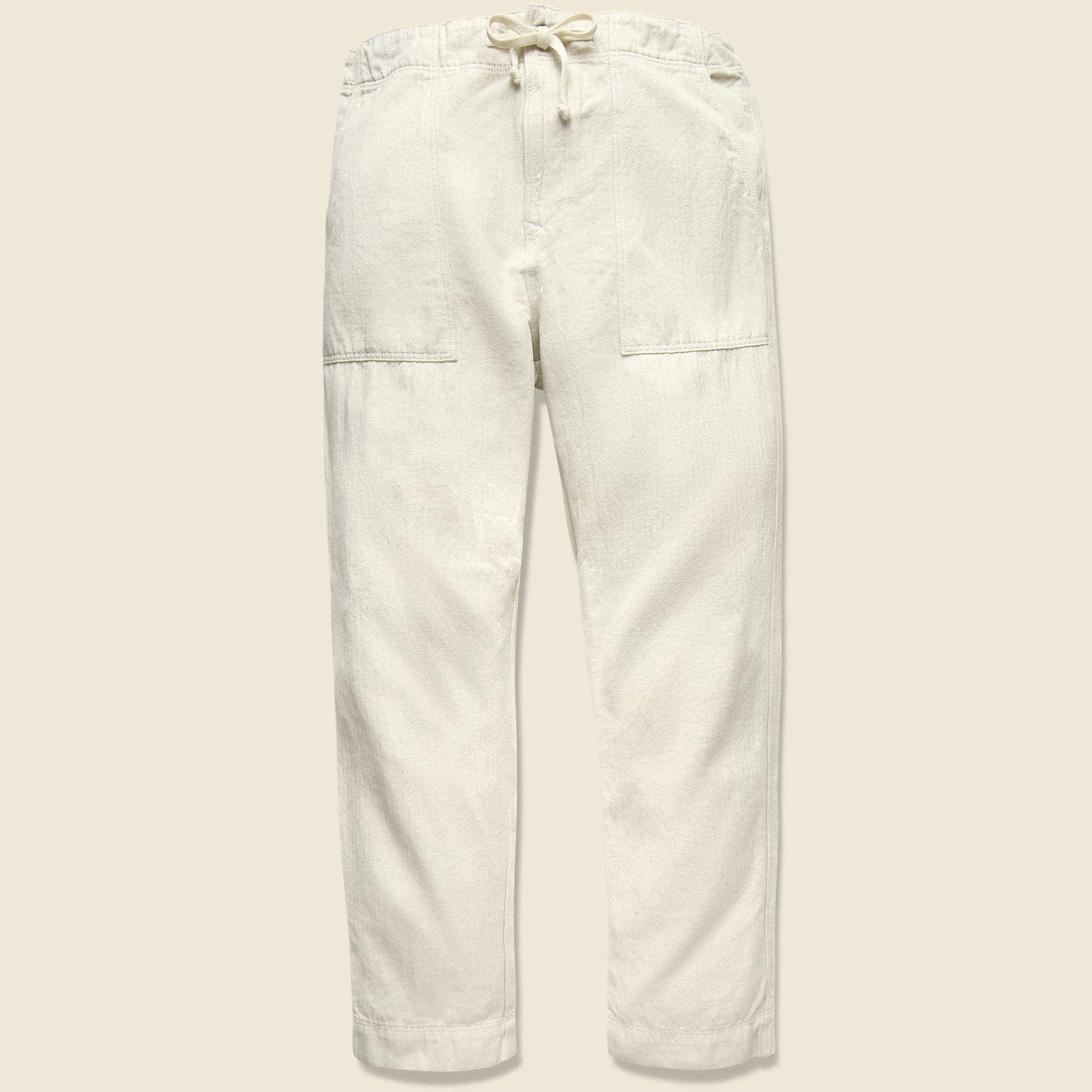 Herringbone Garden Pant - Natural - Save Khaki - STAG Provisions - Pants - Twill