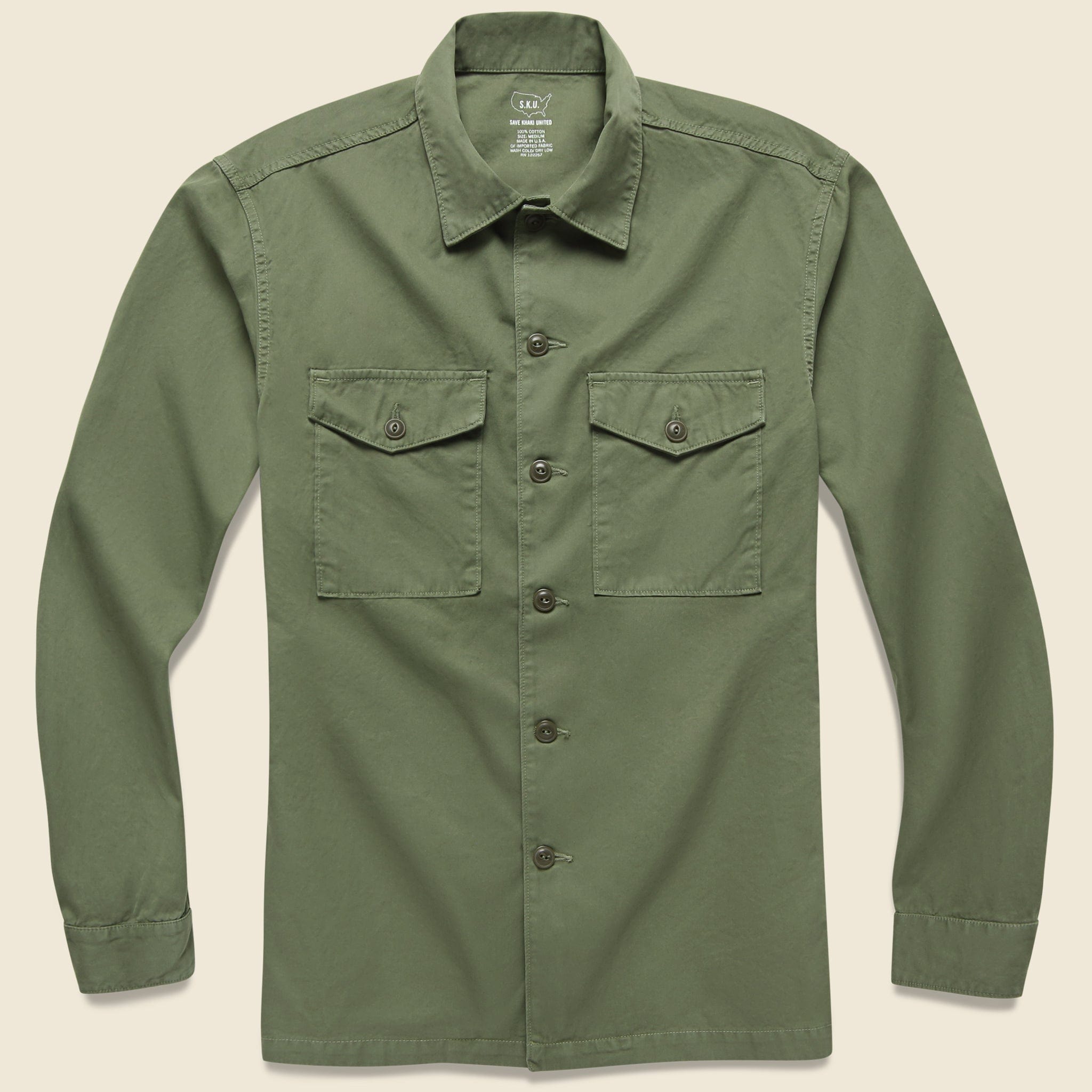 Twill Fatigue Overshirt - Olive Drab - Save Khaki - STAG Provisions - Tops - L/S Woven - Overshirt