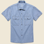 Chambray Camp Shirt - Indigo - Save Khaki - STAG Provisions - Tops - S/S Woven - Solid
