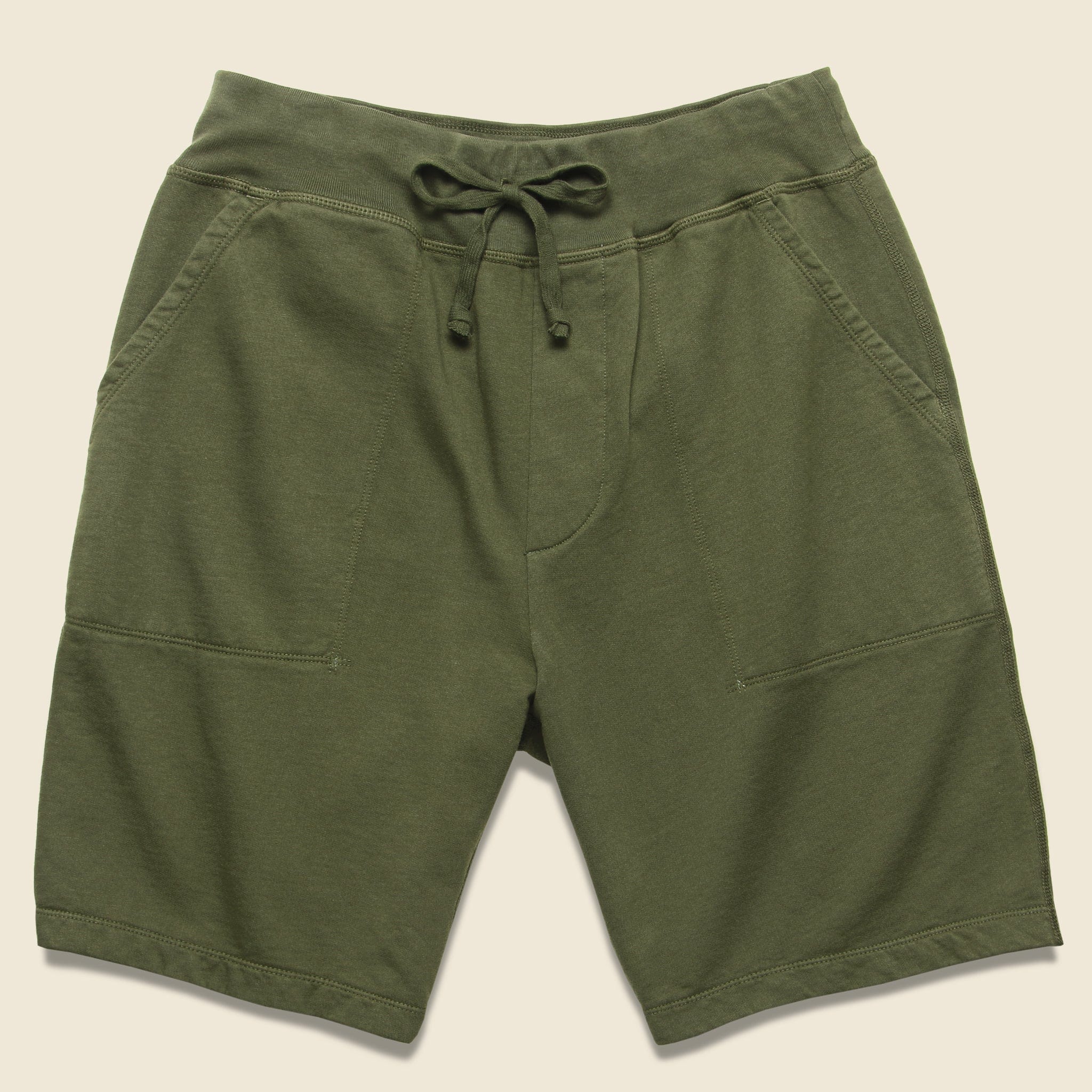 Supima Fleece Sweatshort - Olive - Save Khaki - STAG Provisions - Shorts - Lounge