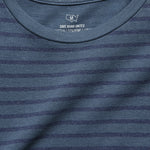 Striped Cotton Hemp Crew Tee - Blue - Save Khaki - STAG Provisions - Tops - S/S Tee