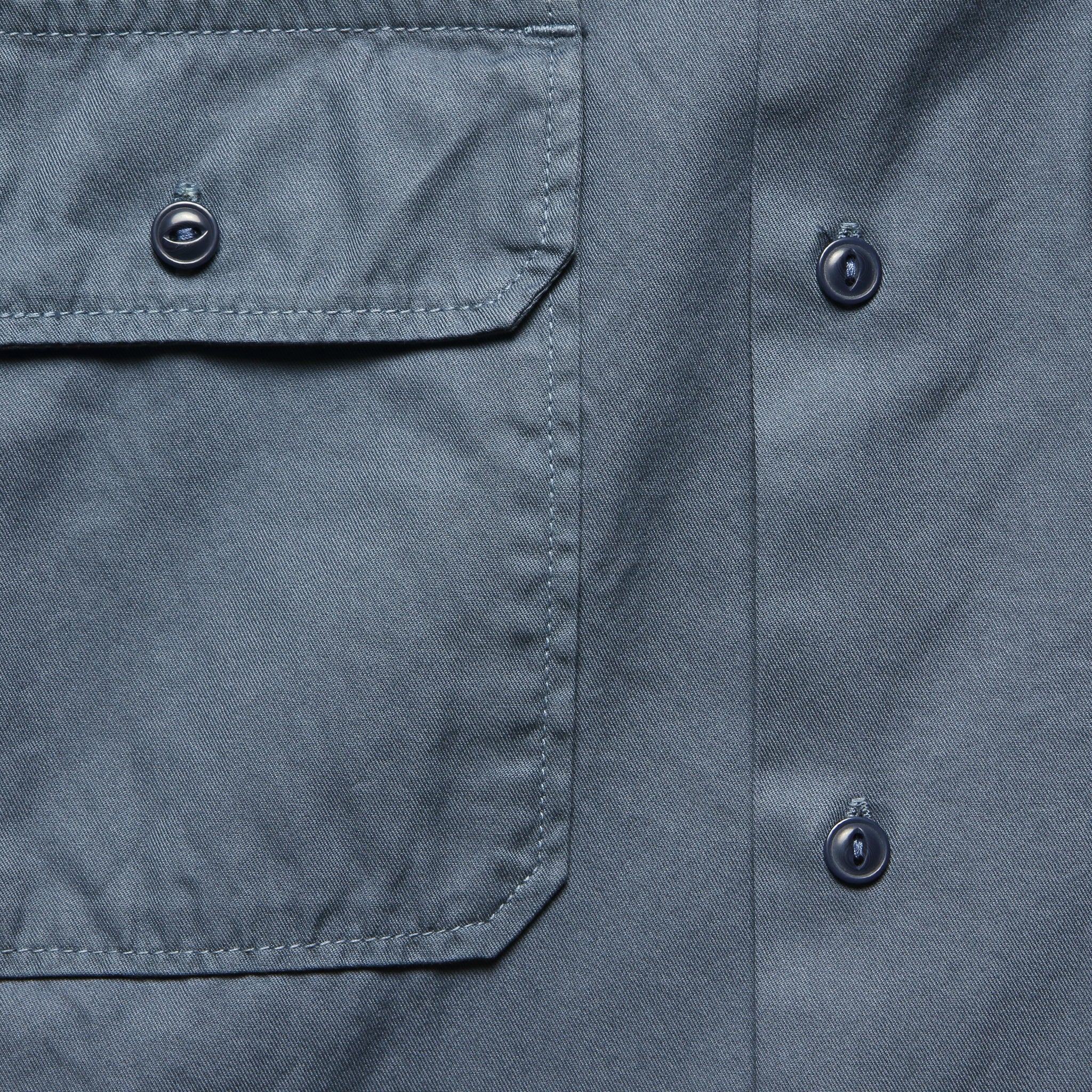 Light Twill Camp Shirt - Blue - Save Khaki - STAG Provisions - Tops - S/S Woven - Solid