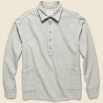Herringbone Popover - Grey - Save Khaki - STAG Provisions - Tops - L/S Woven - Overshirt