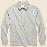 Herringbone Popover - Grey - Save Khaki - STAG Provisions - Tops - L/S Woven - Overshirt