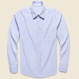 Striped Standard Shirt - Blue - Save Khaki - STAG Provisions - Tops - L/S Woven - Stripe