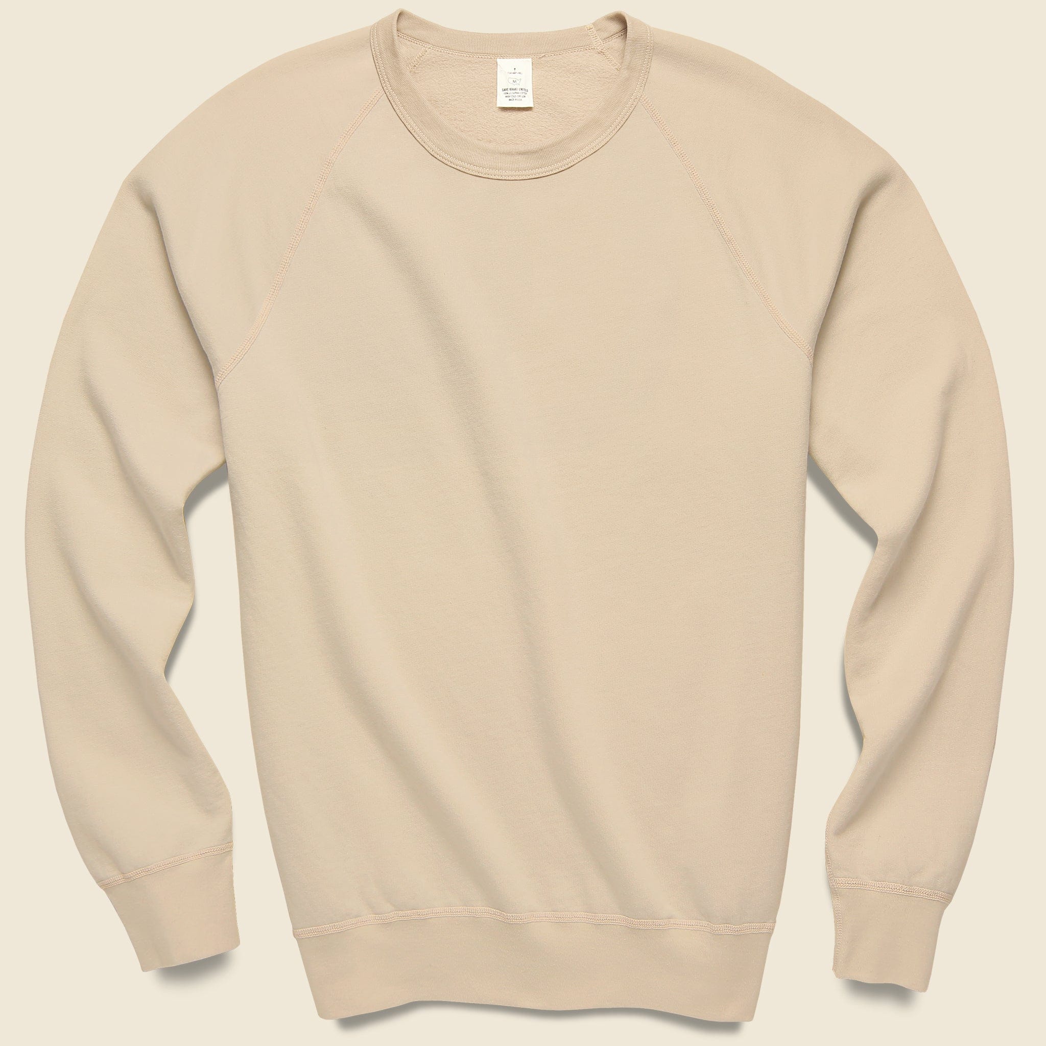 Supima Crew Sweatshirt - Putty - Save Khaki - STAG Provisions - Tops - Fleece / Sweatshirt