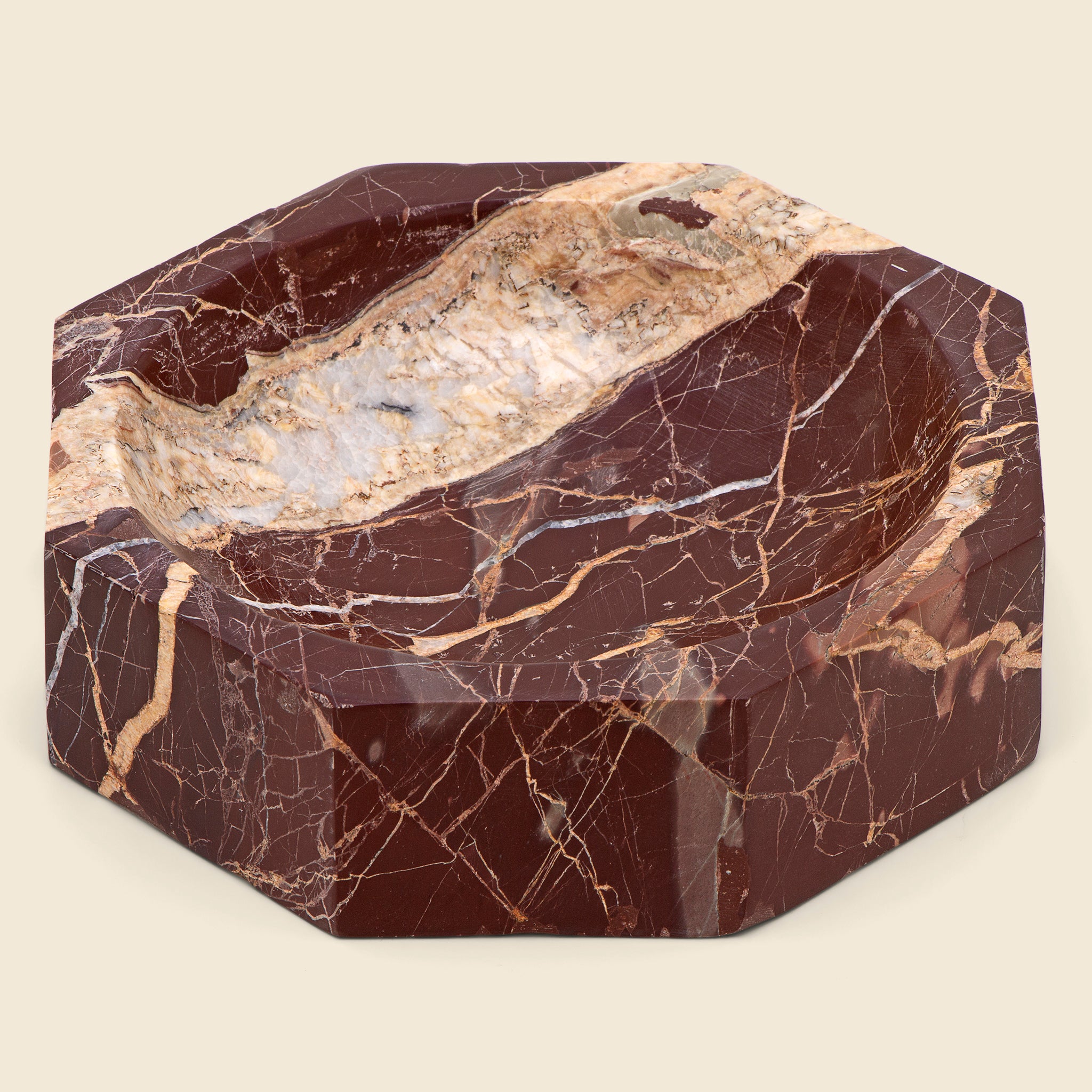 Red Marble Prism Bowl - Home - STAG Provisions - Home - Art & Accessories - Vessel