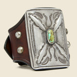 Cresent & Dash Stamped Ketoh - Leather/Sterling/Turquoise - Smith Bros. Trading Co. - STAG Provisions - One & Done - Accessories & Jewelry