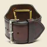 Cresent & Dash Stamped Ketoh - Leather/Sterling/Turquoise - Smith Bros. Trading Co. - STAG Provisions - One & Done - Accessories & Jewelry