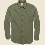 Garment-Dyed Double Cloth Shirt - Olive - STAG - STAG Provisions - Tops - L/S Woven - Solid