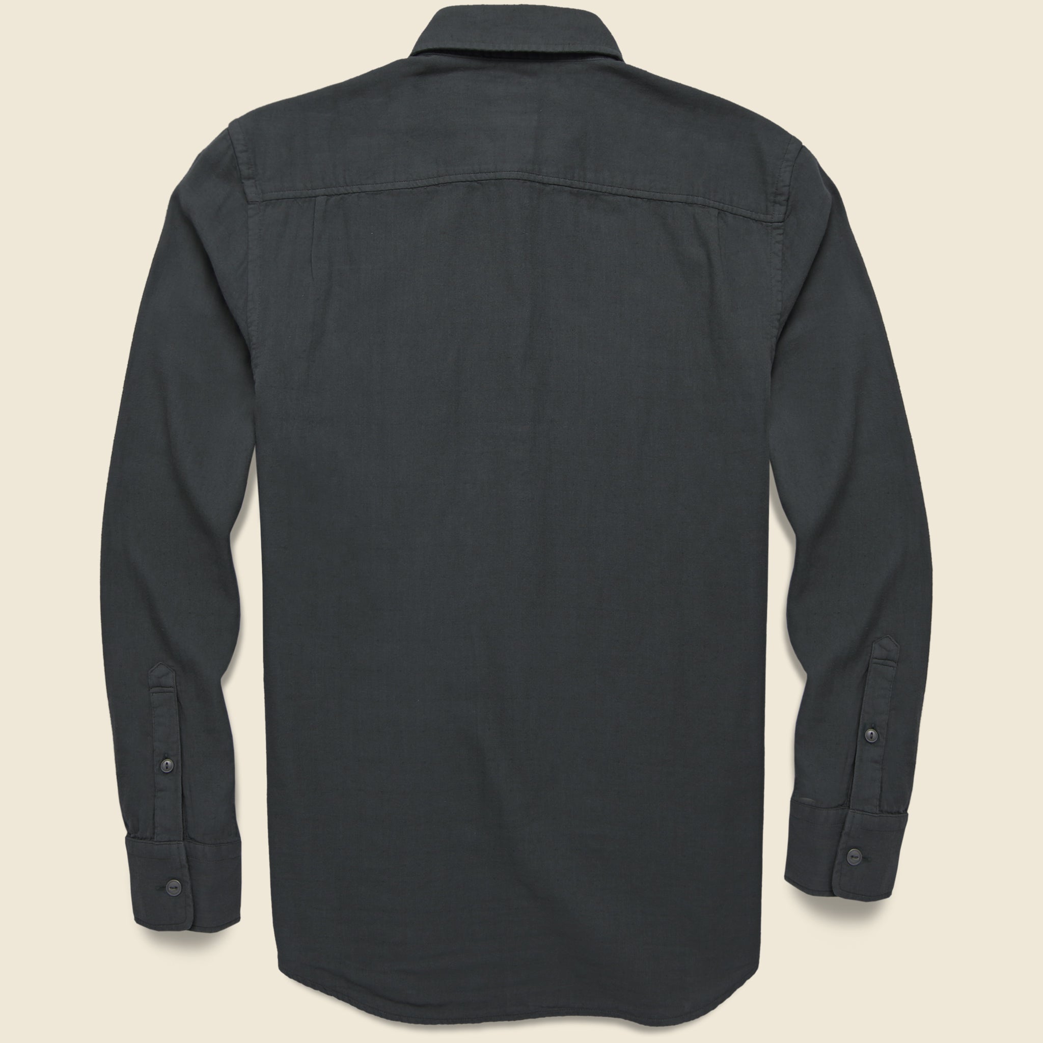 Garment-Dyed Double Cloth Shirt - Washed Black - STAG - STAG Provisions - Tops - L/S Woven - Solid