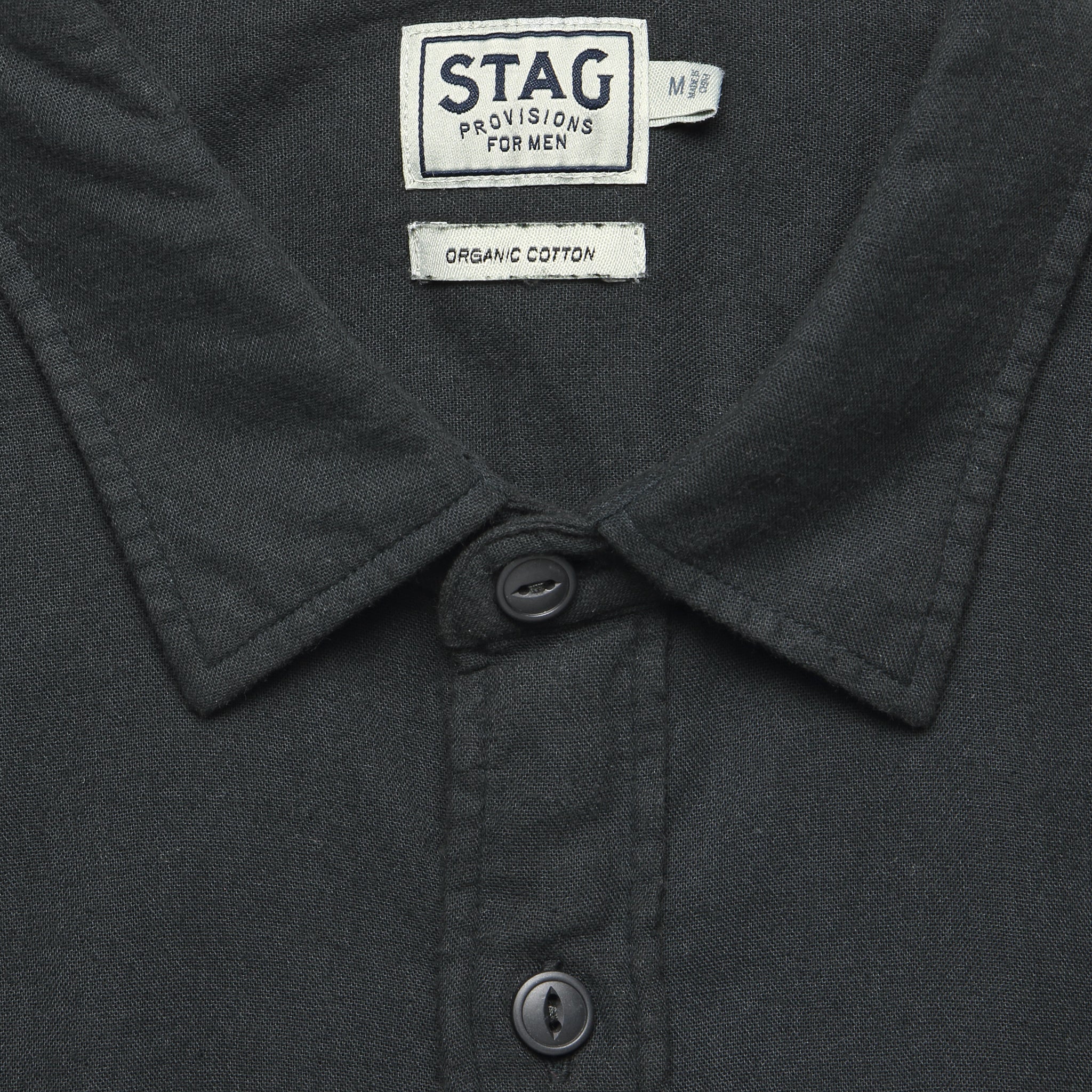
                          Garment-Dyed Double Cloth Shirt - Washed Black - STAG - STAG Provisions - Tops - L/S Woven - Solid
                        