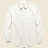 Garment-Dyed Double Cloth Shirt - White - STAG - STAG Provisions - Tops - L/S Woven - Solid