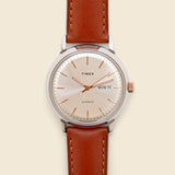 Marlin Automatic Watch 40mm - Stainless/Cream/Brown Leather - Timex - STAG Provisions - Accessories - Watches