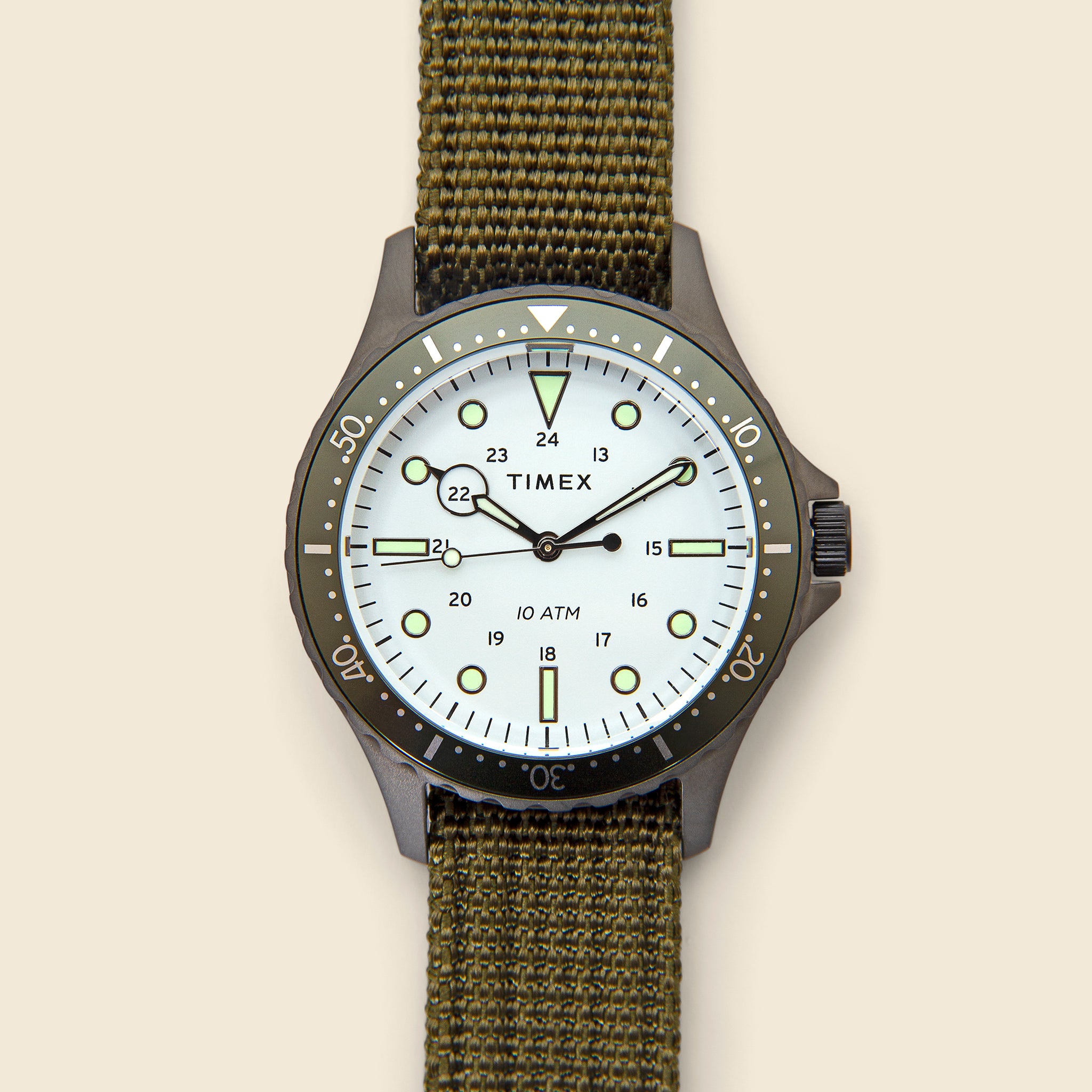Navi XL Slip-Thru Strap Watch 41mm - Gunmetal/Green/White - Timex - STAG Provisions - Accessories - Watches