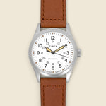 Expedition North Field Post Mechanical Watch 38mm - White/Brown Leather - Timex - STAG Provisions - Accessories - Watches