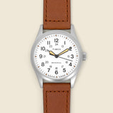 Expedition North Field Post Mechanical Watch 38mm - White/Brown Leather - Timex - STAG Provisions - Accessories - Watches