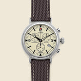 Standard Chronograph Fabric Strap Watch 41mm - Silver/Brown/Cream - Timex - STAG Provisions - Accessories - Watches
