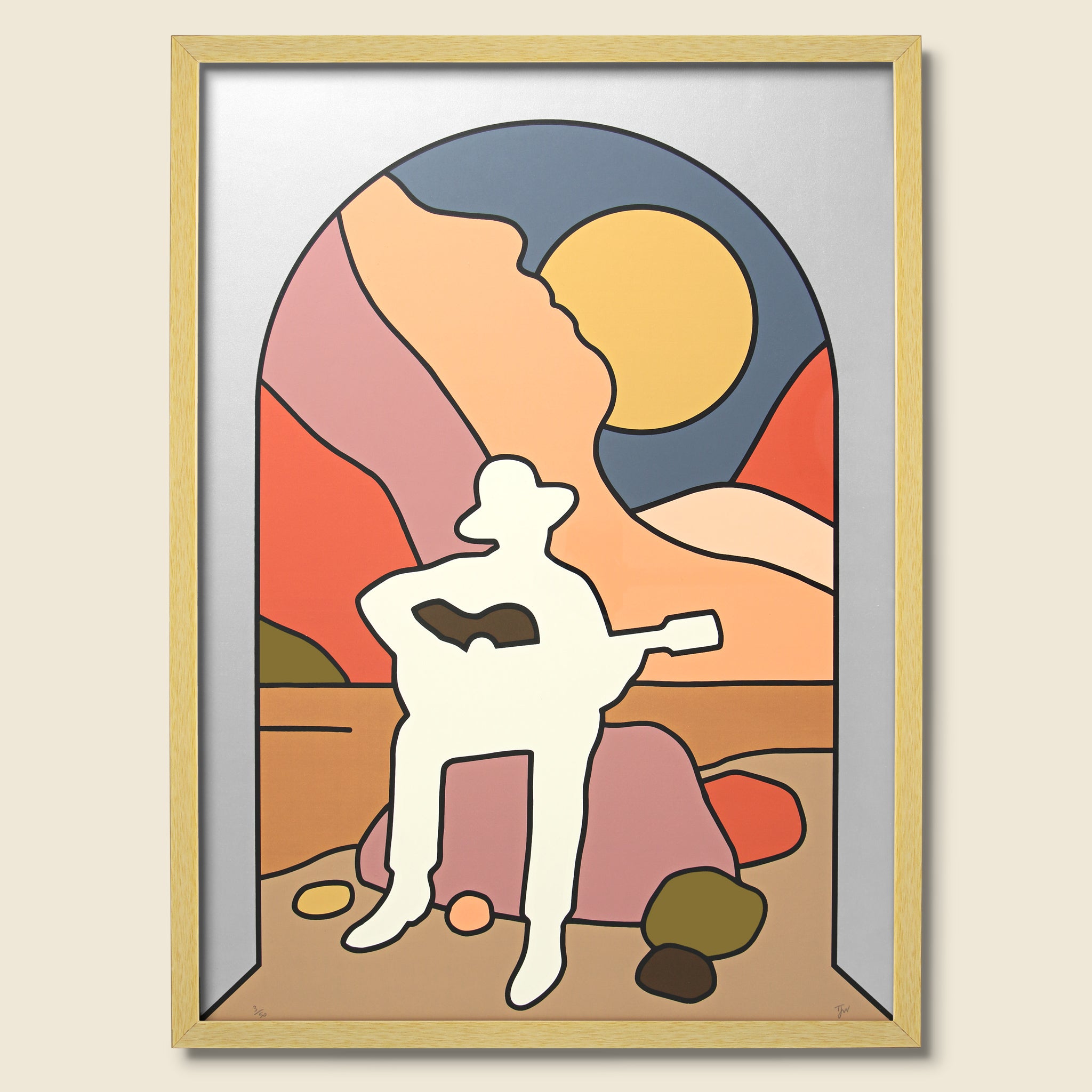 Guitar Framed Limited Edition Print - Tom Jean Webb - STAG Provisions - Home - Art & Accessories - Print