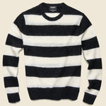 Mohair Rugby Sweater - Black/White - Todd Snyder - STAG Provisions - Tops - Sweater
