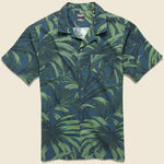 Palm Print Shirt - Olive - Todd Snyder - STAG Provisions - Tops - S/S Woven - Floral