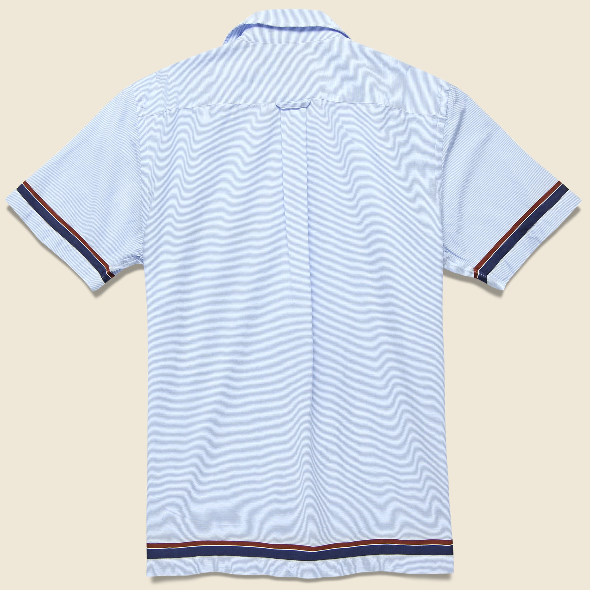 Engineered Stripe Cabana Shirt - Blue - Todd Snyder - STAG Provisions - Tops - S/S Woven - Other Pattern