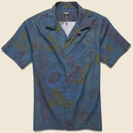 Scarf Print Shirt - Navy - Todd Snyder - STAG Provisions - Tops - S/S Woven - Other Pattern