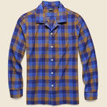 Chestnut Plaid Camp Shirt - Blue - Todd Snyder - STAG Provisions - Tops - L/S Woven - Plaid