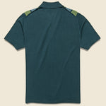 Striped Argyle Button-Down Sweater Polo - Storm Green - Todd Snyder - STAG Provisions - Tops - S/S Knit